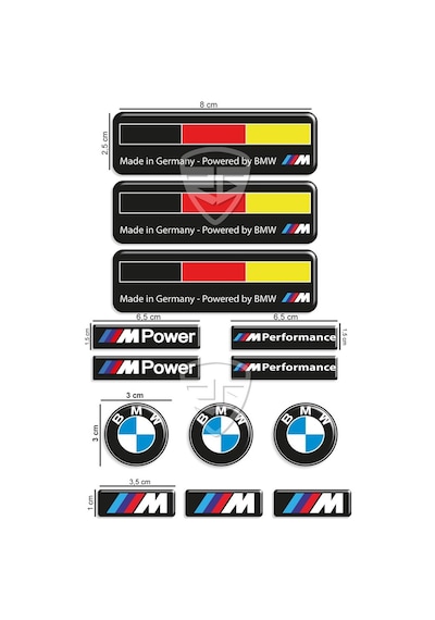 Bmw 13 Parça 3D Damla Sticker Set