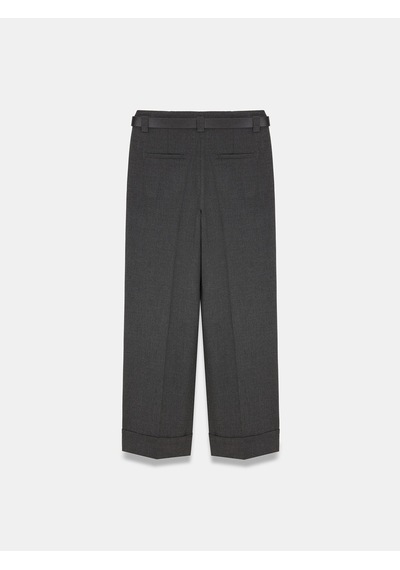 Dilvin 72821 Kemerli Kıvrık Paça Pantolon-antrasit