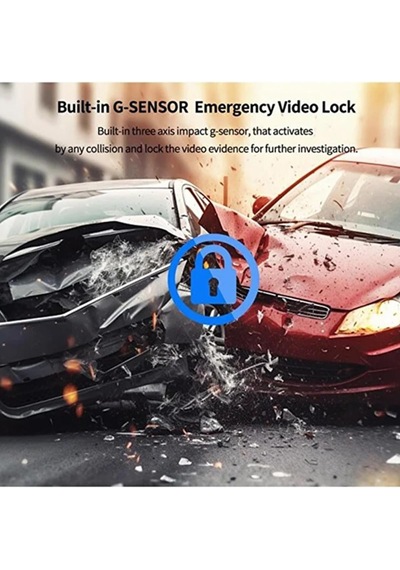 Tr 4k Wifi Çift Kameralı Araç Kamerası Gece Görüşlü G-sensörlü Dash Cam 170 Derece