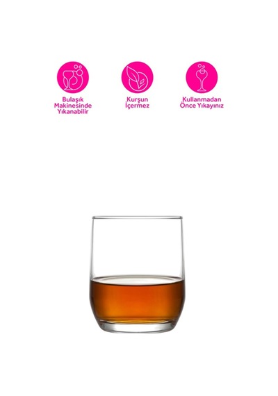 Lav Sude Cam Viski Bardağı 6'lı 315 ml (Meşrubat/Kokteyl Bardağı )