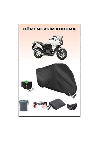 Siyah Honda Cbf 1000 Için Kilit Uyumlu Motosiklet Branda, Güvenli, Su Geçirmez