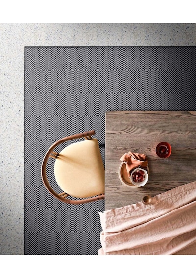 Fresco Ekru Siyah İskandinav Jüt Yıkanabilir Halı Kilim Balkon Teras Mutfak Salon Koridor Halısı 20522a Siyah