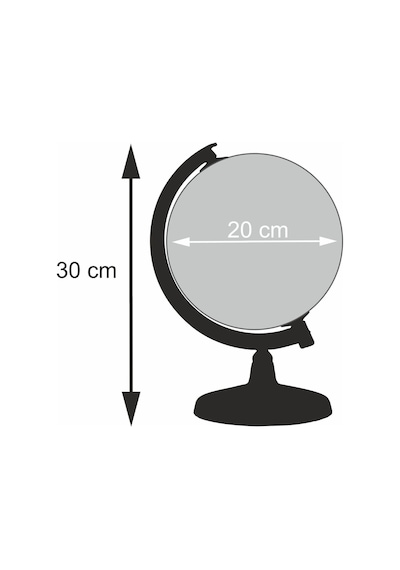 Lrs Store Dünya Küresi Fiziki Hayvanlı Işıksız 20 Cm Çap -30 Cm Yükseklik- Eğitci Yer Küre, Mavi Diğer
