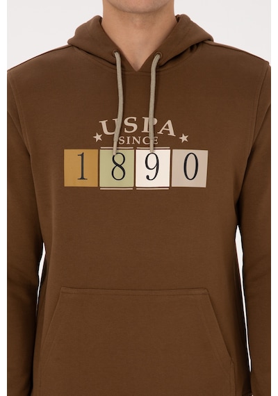 U.S. Polo Assn. Erkek Regular Fit Kapüşonlu Haki Sweatshirt 50316364-VR027