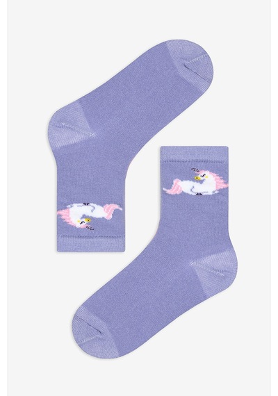 Penti Kız Çocuk Mavi Unicorn 3lü Çok Renkli Soket Çorap