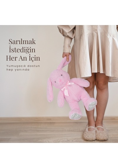 50 Cm Tavşan Pembe Çok Renkli