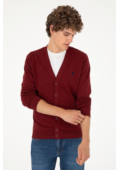 U.s. Polo Assn. Erkek Bordo Hırka Triko 50293531-vr014 Bordo