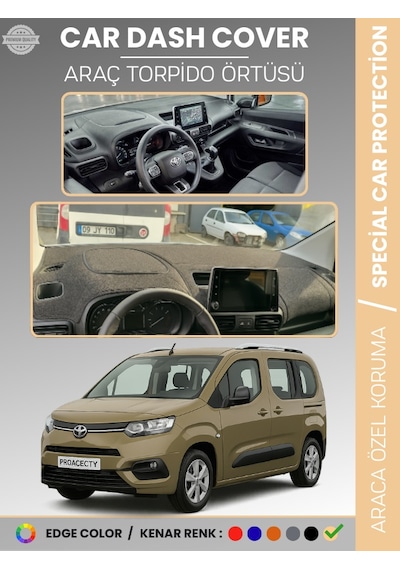 Toyota Proace Cıty 2019-2024 Torpido Örtüsü Panel Halısı Torpido Koruma Tam Uyum Uv Koruma Kaymaz - 113 Stiloto