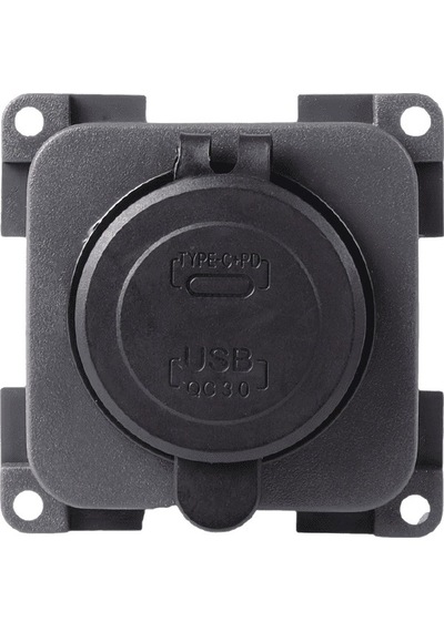 Obus Karavan Cbe Type-c + 3a Usb-a Kapaklı Şarj Soketi Mp2usbc/g 12v 3a