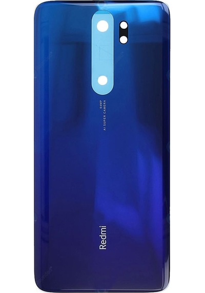 Xiaomi Redmi Note 8 Pro Arka Pil Batarya Kapak Cam M1906G7G Mavi