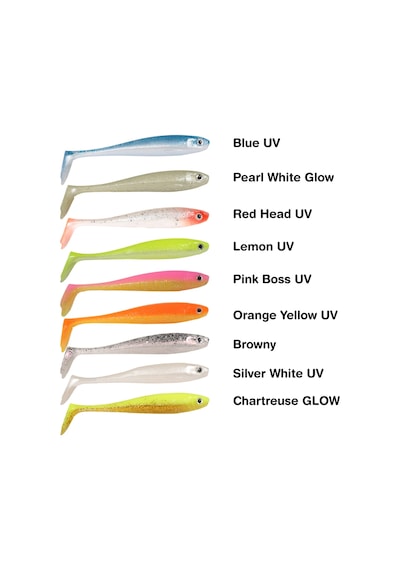 Ryuji Panic Shad 9cm 5.5gr Tekli Silikon Yem - Red Head Uv