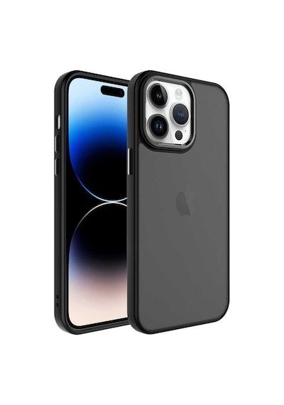 Kilifone - Apple Uyumlu iPhone 14 Pro - Kılıf Arkası Buzlu Sert Pc May Kapak - Siyah