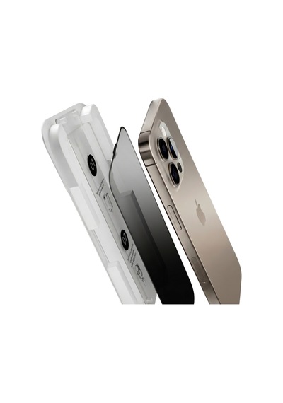 Fulltech Magicbox iPhone Uyumlu 15 Pro Premium Tempered Glass Aparatlı Ekran Koruyucu - Privacy