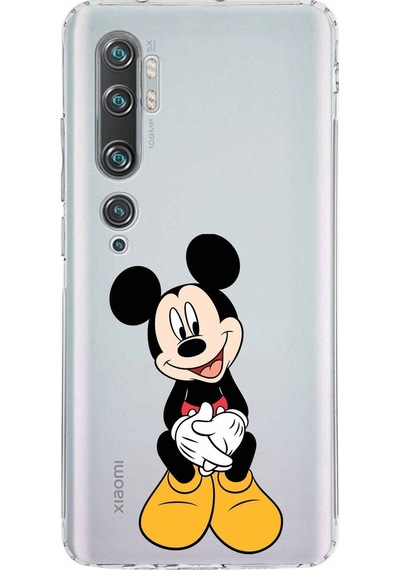 Xiaomi Poco X3 Kamera Korumalı Kapak Mickey Mouse Tasarımlı Şeffaf Kılıf Şeffaf