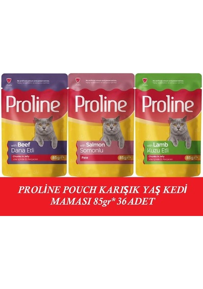 Proline Pouch Karışık Yaş Kedi Mama 36 X 85 Gr