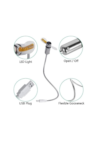 Mini Usb Ledli I Love You Yazılı Fan, Mini Usb Vantilatör