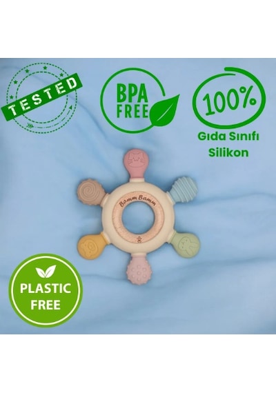 Silikon Bebek Diş Kaşıyıcı Hafif Ve Rahat Kavranır Çok Renkli