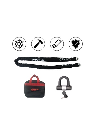 Gp Ctvr-a Universal 1.5 Mt 10 Mm Kesilmez Motosiklet Zinciri Ve Kilidi