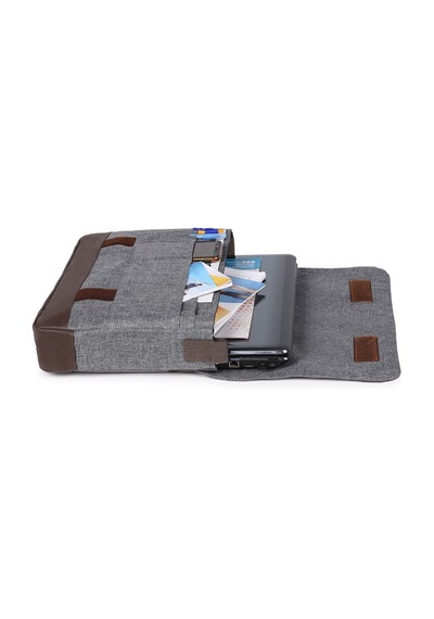 Strong Bag Strong 15.6 Inch Laptop Bölmeli Omuz Askılı Postacı Çantası Kft04 Gri