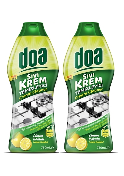 Doa Sıvı Krem Temizleyici Limon Kokulu 750 Ml Vegan X 2 Adet 2'li Set