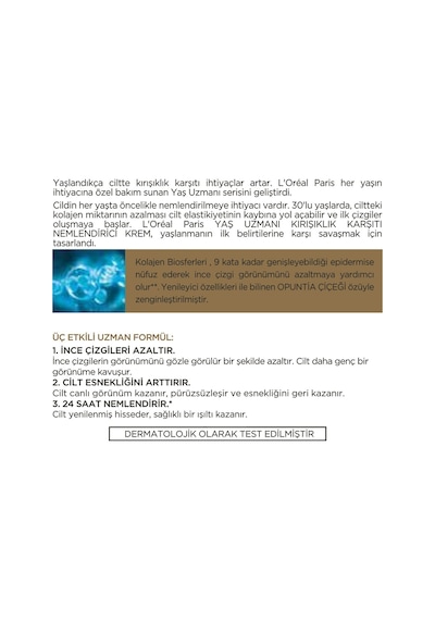 L'Oreal Paris  30+   Nemlendirici Bakım Kremi 50 ML