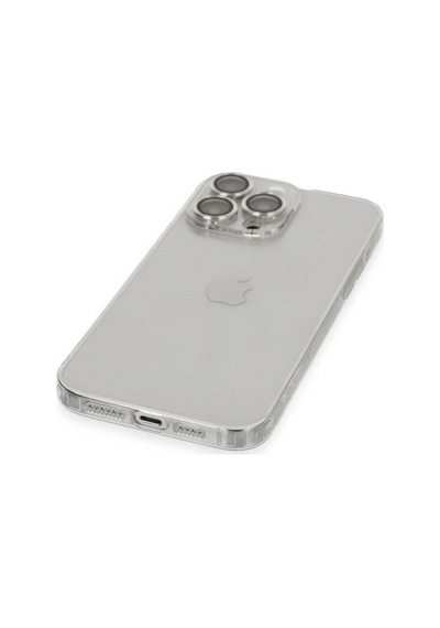 Apple İphone 13 Pro Max Kılıf Luko Lens Silikon - Gümüş