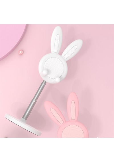 Ally Cute Hareketli Masaüstü Telefon Standı Beyaz