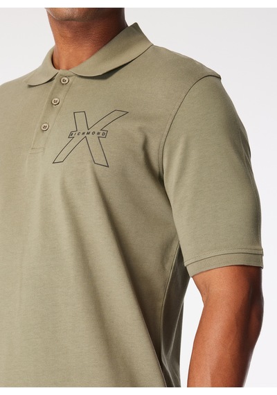 John Richmond Haki Erkek Polo T-shirt Ump24207po