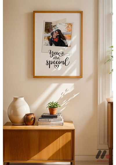 Kişiye Özel You Are Special Polaroid Poster, Ahşap Çerçeveli Duvar Tablosu - Sevdiklerinize Özel Hed