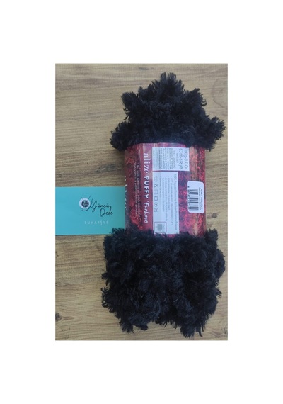 1 Adet Puffy Furlove 60 Elle Örülen Kalpli Yastık Bebek Battaniyesi Örgü Ipi Kürk Yapılı Puffy