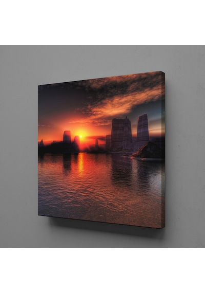 Güneşin Denize Doğuşu Kanvas Tablo 170x170cm