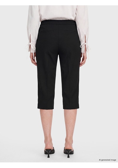Lcw Comfort Siyah Beli Lastikli Kadın Kapri