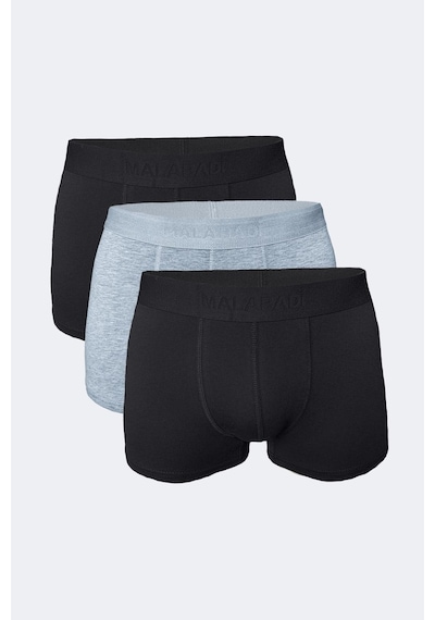 Malabadi Erkek Siyah Gri 3 Lü Paket Modal Kısa Boxer 011 Siyah-gri
