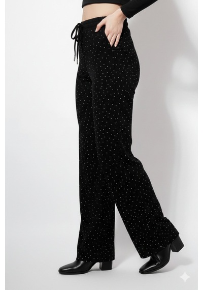 Unika Boutique Taşlı Pantolon siyah