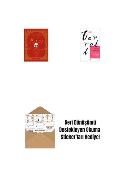 Alice Ciltli + Bulmacalar Diyarına Yolculuk + Okuma Sticker'ları
