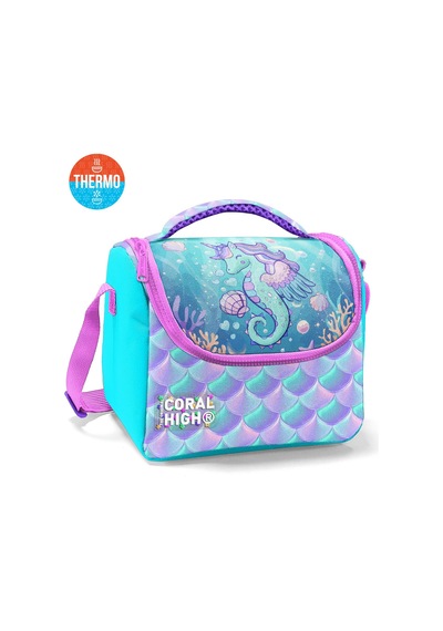 Coral High Kids Unicorn Denizatı Desenli 3 Lü Okul Çanta Seti Set0133256 Açık Mavi - Bej