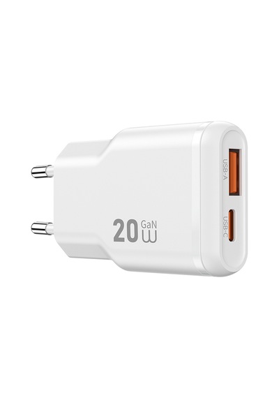 Wiwu Wi-g032 Essen Slim Serisi Gan Tech Pd Hızlı Şarj Özellikli Şarj Başlığı 20w Beyaz