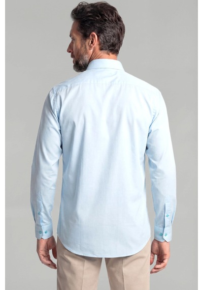 Bisse Casuel Regular Fit Spor Pamuk Açık Mavi Erkek Gömlek Gmgbr2023001 D33 Açık Mavi