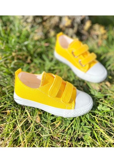 Çocuk Çırtlı Ayakkabı .kız Çocuk Işıklı Sneaker, Sarı