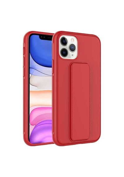 Apple Uyumlu iPhone 11 Pro Kılıf Zore Qstand Kapak Kırmızı