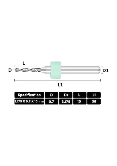 10 Adet 0.7mm Tungsten Karbür Delme Pcb Matkap Ucu