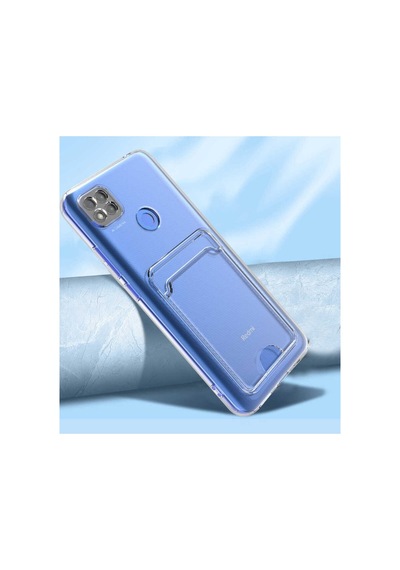 Xiaomi Redmi 9c Kılıf Kartlıklı Şeffaf Zore Setra Clear Silikon Kapak Col32301-renksiz