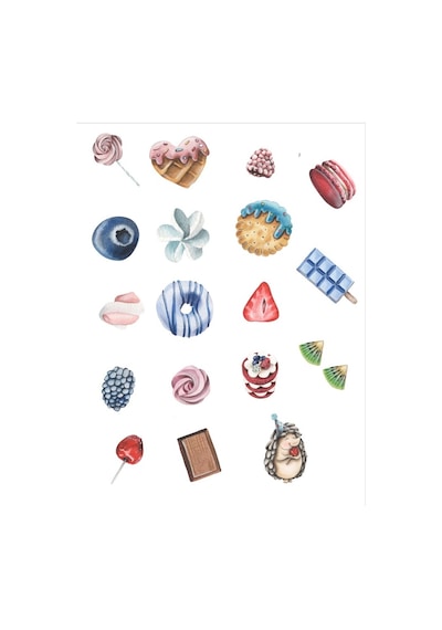 Meyve Ve Pastalar Sticker Set