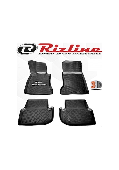 Rizline Bmw F10 3D Paspas Havuzlu 5 Serisi 2013 Sonrası Siyah