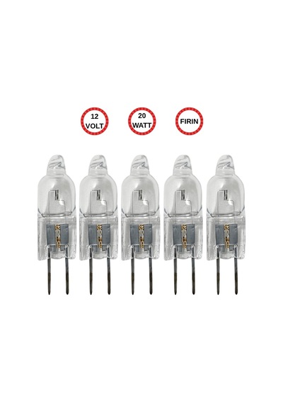5 Adet Ledvance 12volt 20w Sarı Işık G4 Duylu Fırın Ampulü