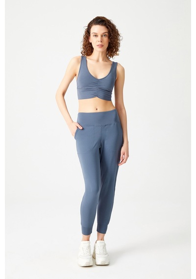 Los Ojos Antrasit Hafif Destekli Kaplı Önü Büzgülü Crop Top Büstiyer Low Scoop Antrasit Los Ojos Antrasit Hafif Destekli Kaplı Önü Büzgülü Crop Top Büstiyer Low Scoop Antrasit