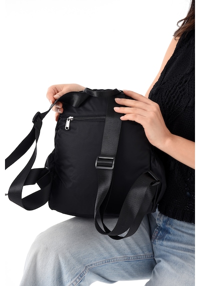 Özer-6009 Sanmorris Unisex Suya Dayanıklı Çok Gözlü Sırt Çantası Siyah