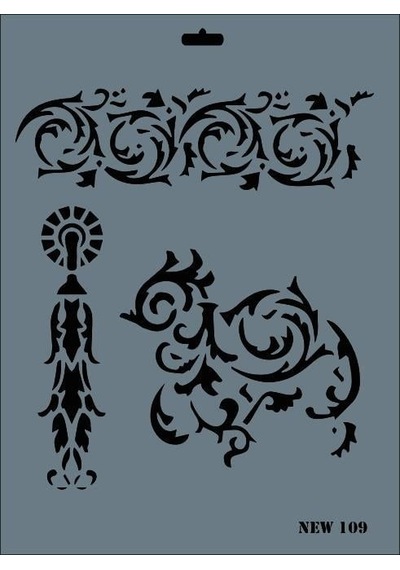 Rich New Seri N-109 Stencil 35x25 Cm - Pmvp-287593 Renkli