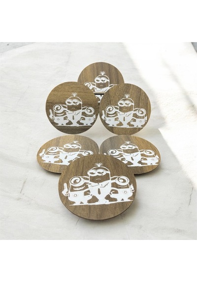 6 Lı Mdf Bardak Altlığı Sekoratif Ecceca1032 Karışık