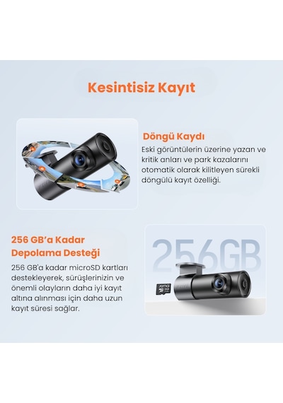 70mai M310 Plus 3K Ön Araç Kamerası